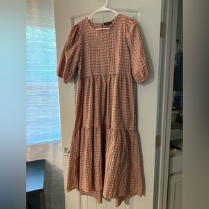 Aly Daly pink gingham maxi dress